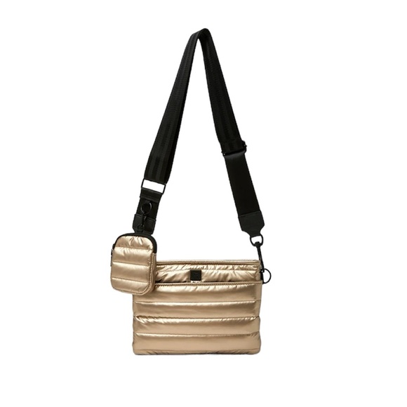 THINK ROYLN Handbags - Think Rolyn Champagne Metallic Black Hardware Chain Crossbody - Like New